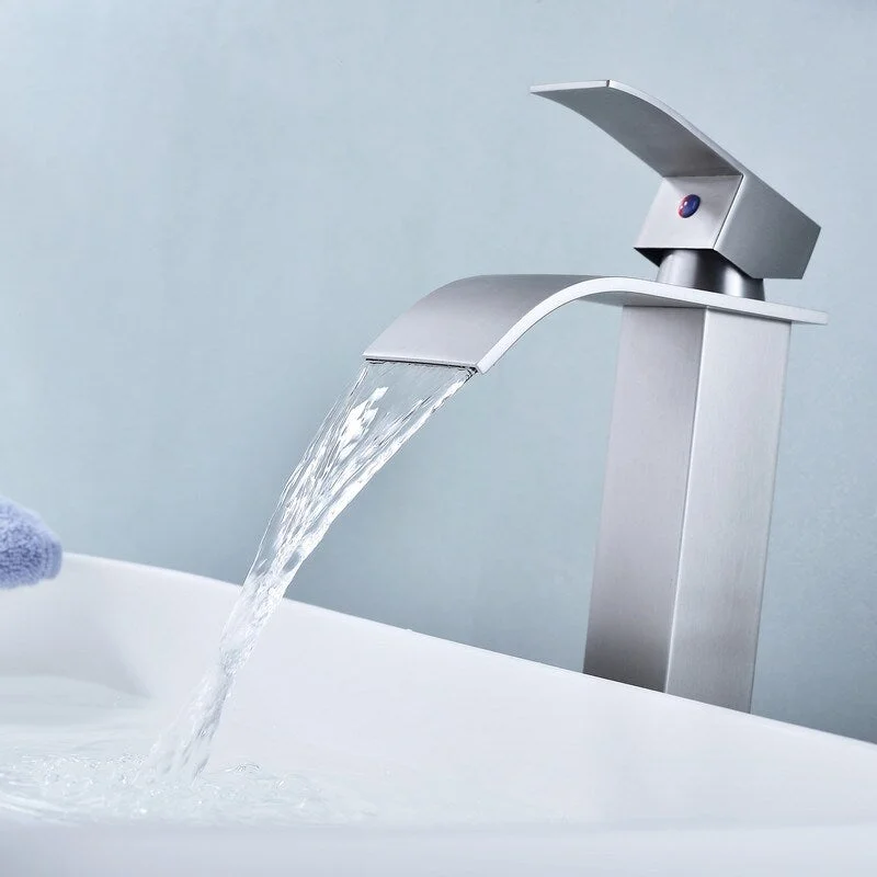 Waterfall Spout Bathroom Faucet,Single Handle Bathroom Sink Faucet