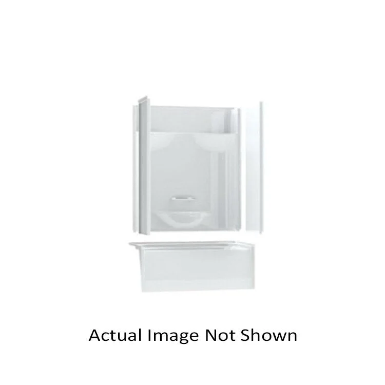 Tub 53-7/8 x 29 x 77-1/2 Inch with Pin System Left Drain White AcrylX Rectangle 32.5 Gallons