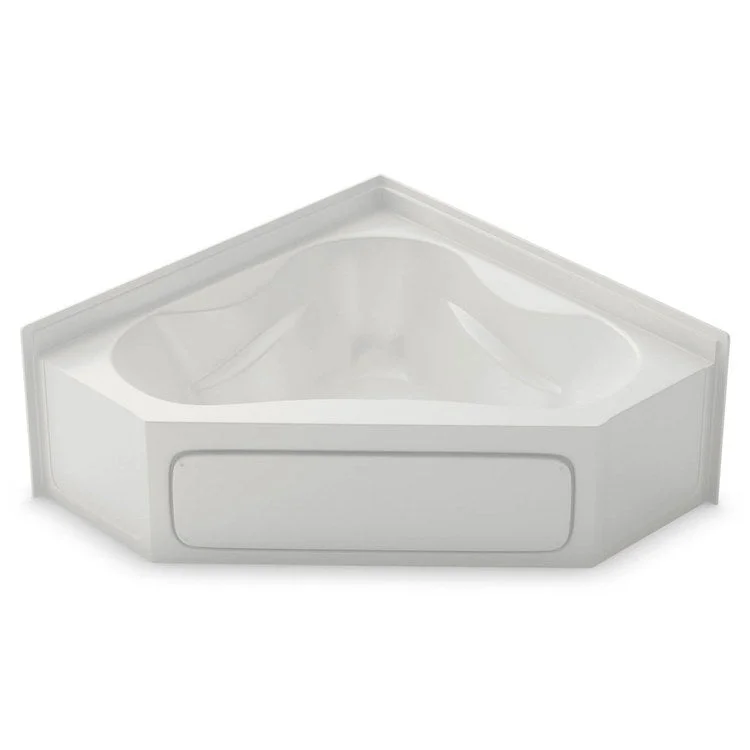 Soaking Tub 59 x 59 x 24 Inch Corner Center Drain White AcrylX