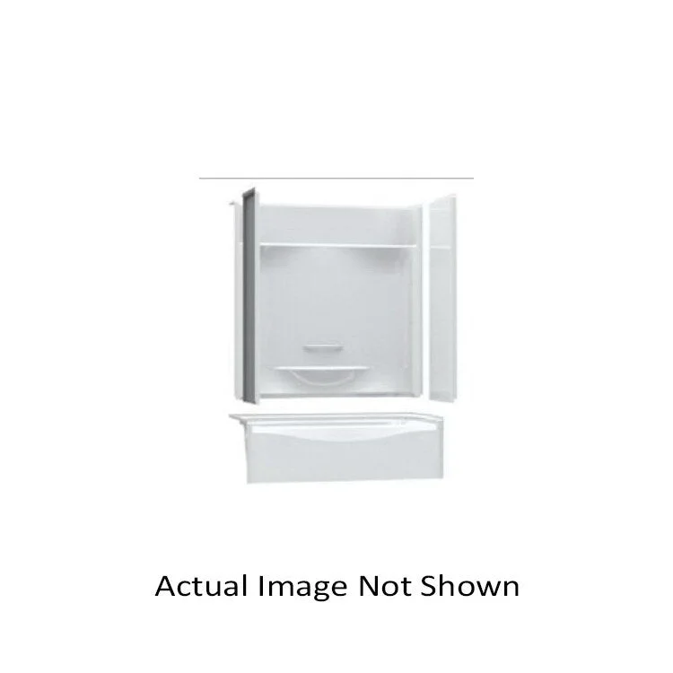 Tub and Shower Module 59-7/8 x 30-1/8 x 77-1/2 Inch AcrylX Right Hand White