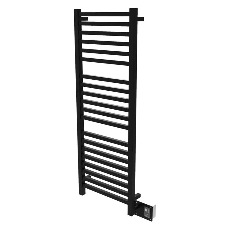 Towel Warmer Quadro 20 Square Bars Hardwire 1009 British Thermal Unit 24-5/16 x 56-5/8 Inch Matte Black ATW-DHC-P