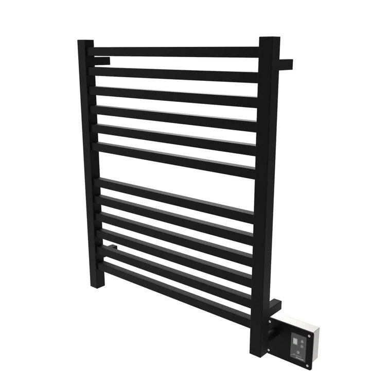 Towel Warmer Quadro 12 Square Bars Hardwire 791 British Thermal Unit 32-3/16 x 35-5/16 Inch Matte Black ATW-DHC-P