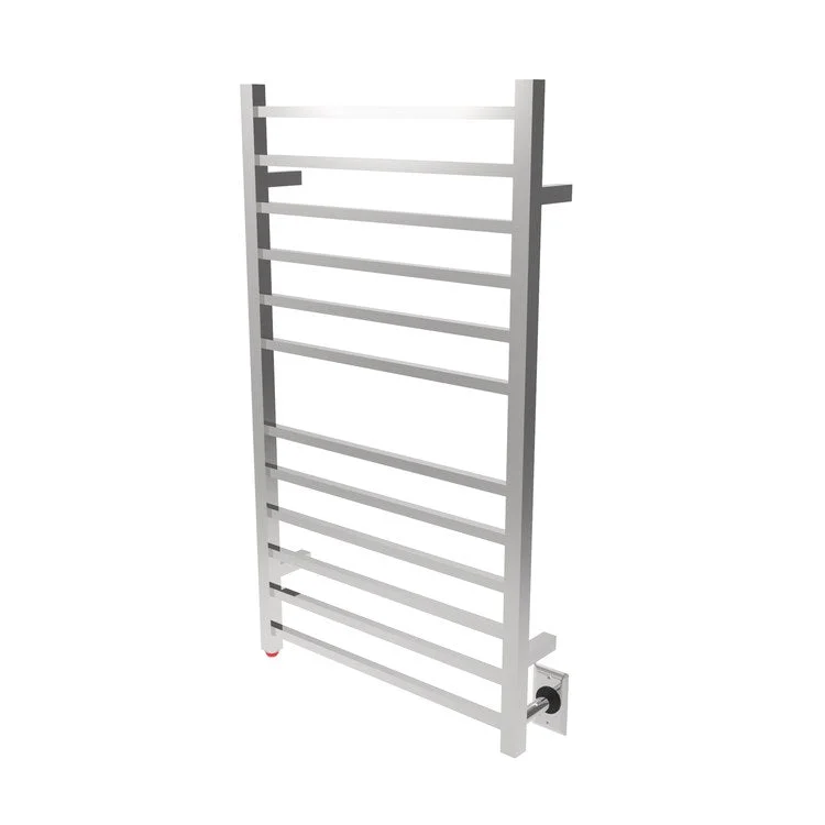 Towel Warmer Radiant 12 Square Bars Hardwire 512 British Thermal Unit 23-5/8 x 41-3/8 Inch Polished Stainless Steel