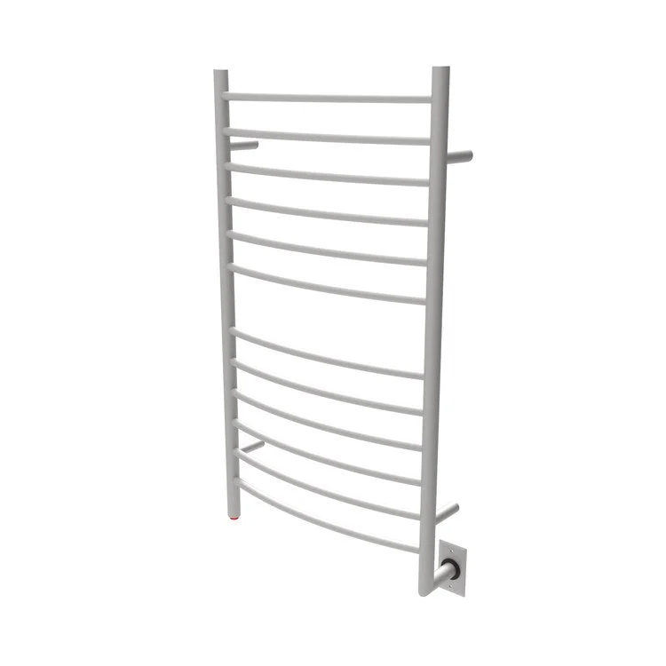 Towel Warmer Radiant 12 Round Bars Curved Hardwire 512 British Thermal Unit 23-5/8 x 41-5/16 Inch Brushed Stainless Steel