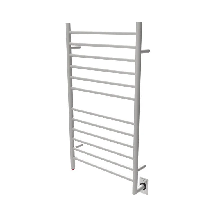 Towel Warmer Radiant 12 Round Bars Straight Hardwire 512 British Thermal Unit 23-5/8 x 41-5/16 Inch Brushed Stainless Steel