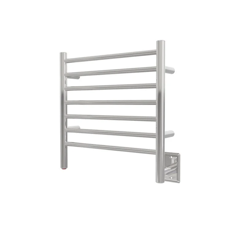 Towel Warmer Radiant 7 Straight Bars Plug In with Hardwire Kit 20-3/8 x 21-1/4 Inch Polished Stainless Steel