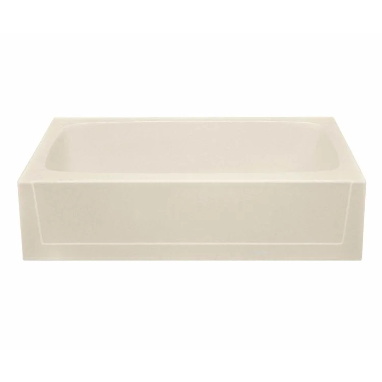 Soaking Tub Alcove Left Drain Almond Rectangle 50 Gallons 60 x 30 x 15 Inch