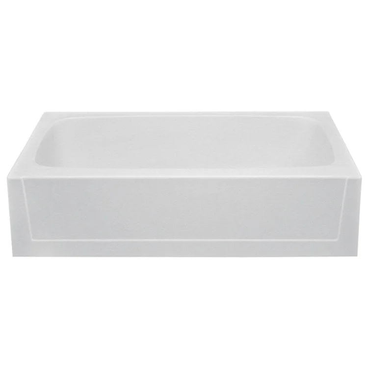 Soaking Tub Alcove Left Drain White Rectangle 50 Gallons 60 x 30 x 15 Inch