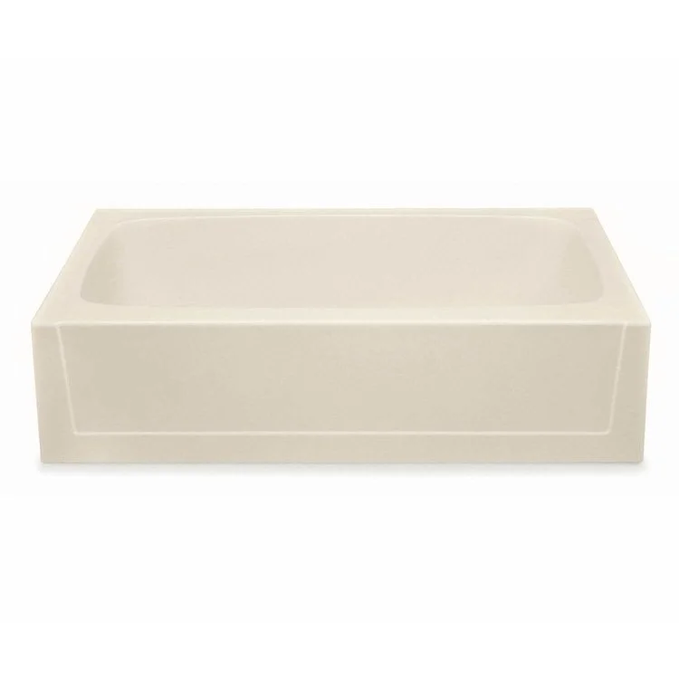 Soaking Tub Alcove Left Drain Almond Rectangle 50 Gallons 60 x 30 x 18 Inch