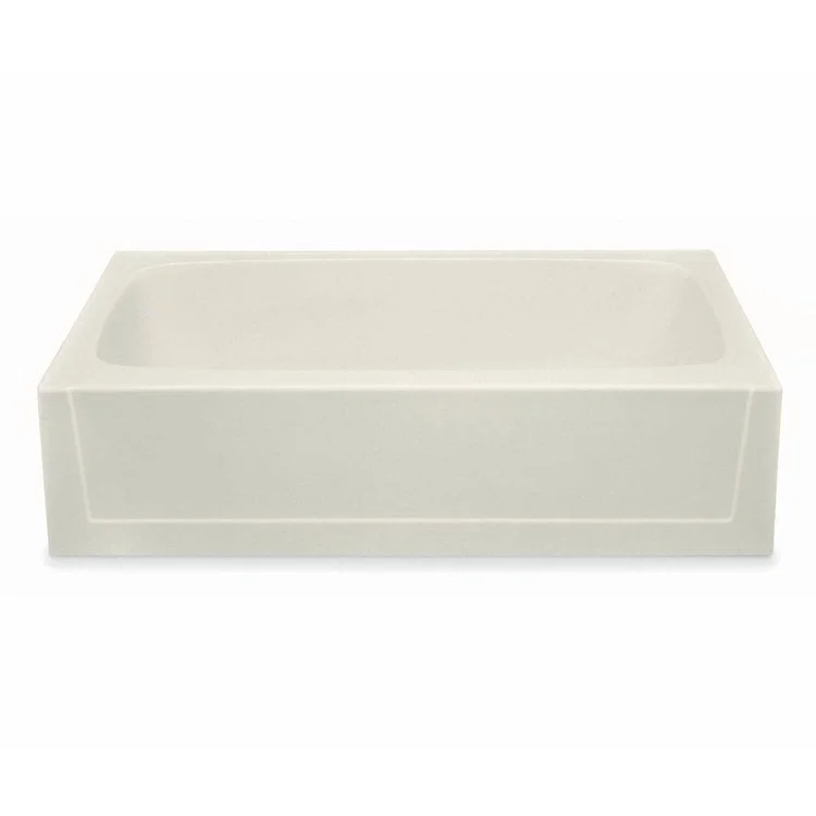 Soaking Tub Alcove Left Drain Biscuit Rectangle 50 Gallons 60 x 30 x 18 Inch