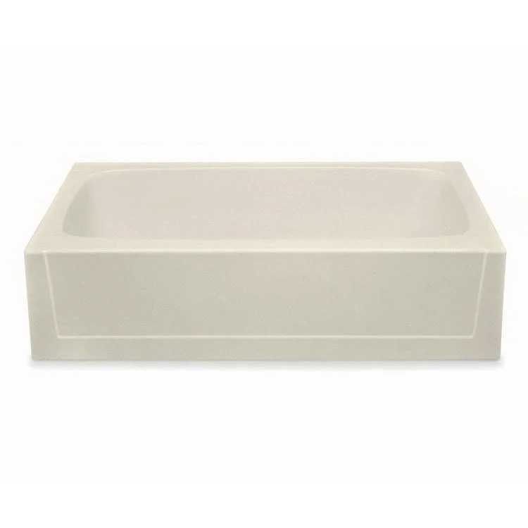 Soaking Tub Alcove Left Drain Bone Rectangle 50 Gallons 60 x 30 x 18 Inch