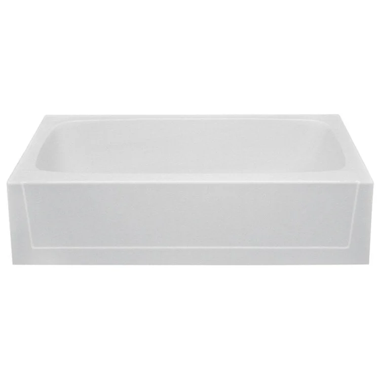 Soaking Tub Alcove Left Drain White Rectangle 50 Gallons 60 x 30 x 18 Inch