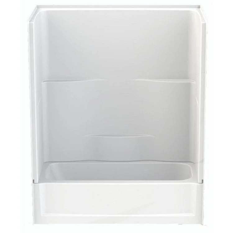 Tub and Shower Module Left Drain White 3 Shelves 34 Gallons 60 x 30 x 72 Inch