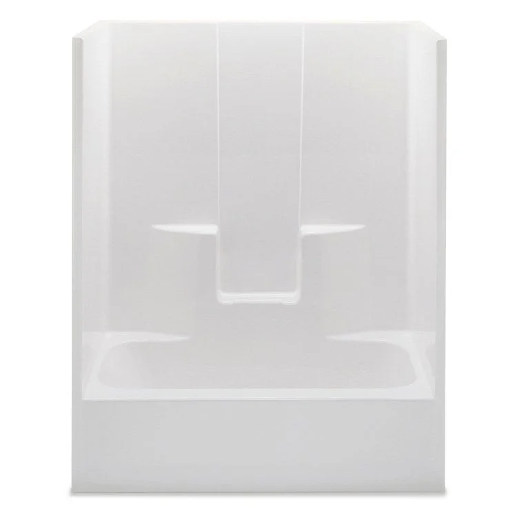 Tub and Shower Module Left Drain White 3 Shelves 42 Gallons 60 x 32 x 72 Inch