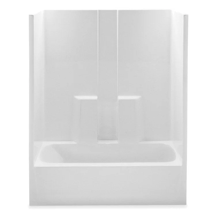 Tub and Shower Module Left Drain White 3 Shelves 42 Gallons 60 x 32 x 78-1/4 Inch