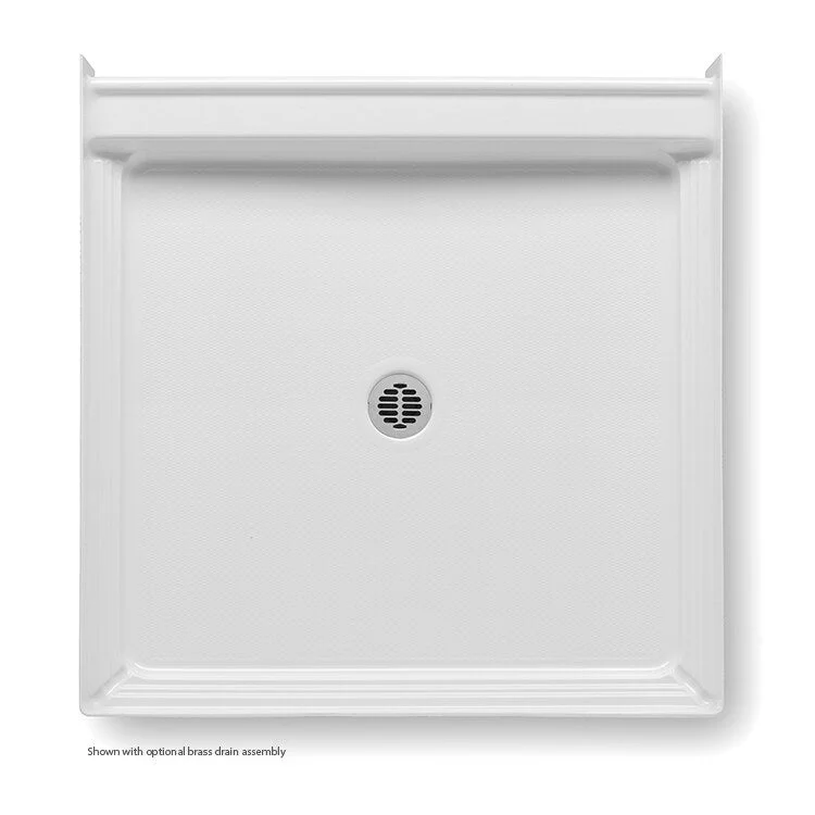 Shower Base Shower Pan White 42 x 42 x 6 Inch Acrylic Center Drain