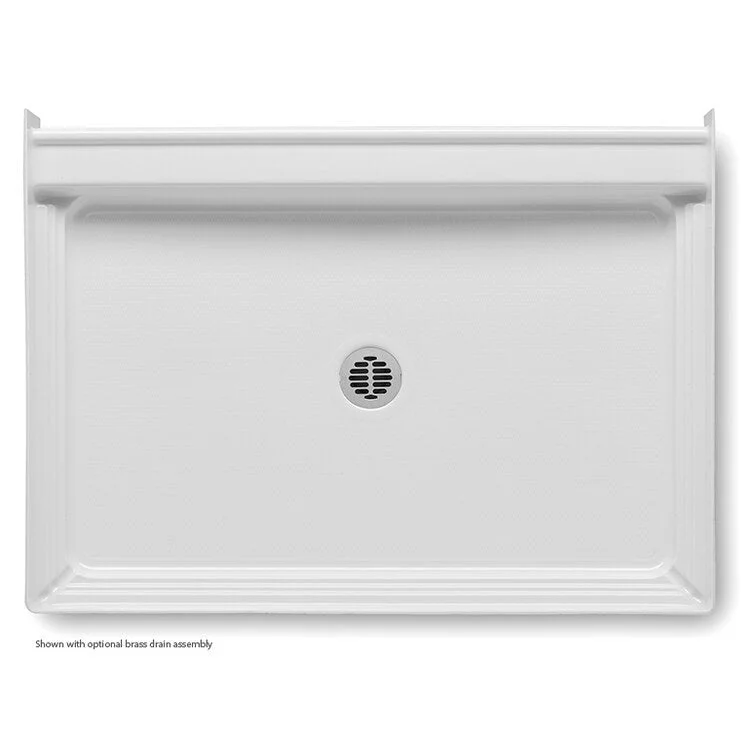 Shower Base Shower Pan White 48 x 34 x 6 Inch Acrylic Center Drain