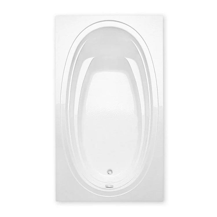 Soaking Tub Left Drain White Rectangle 67 Gallons 72 x 42 x 23-7/8 Inch