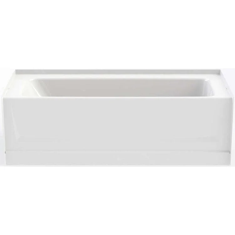 Tub Above Floor Rough Left Drain White Rectangle 37 Gallons 60 x 30 x 18 Inch