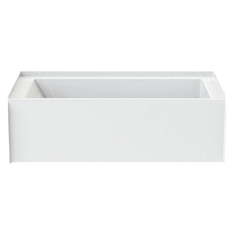 Tub Alcove Left Drain White Rectangle 52.3 Gallons 60 x 32 x 18 Inch