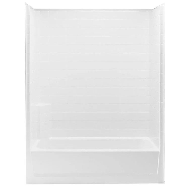 Tub and Shower Module Left Drain White 1 Shelf 50 Gallons 60 x 32 x 80-1/2 Inch