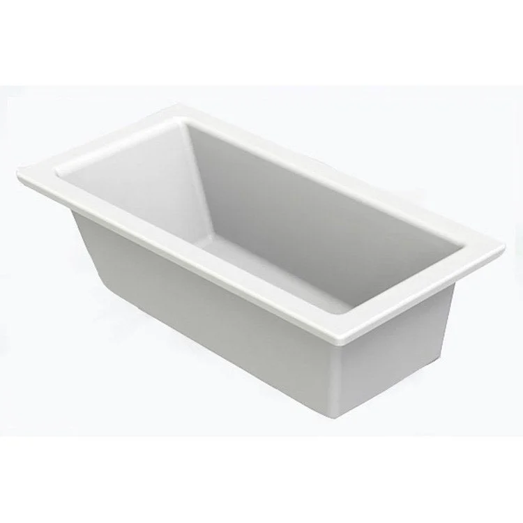 Soaking Tub Island Left Drain White Rectangle 60 Gallons 60 x 32 x 19 Inch