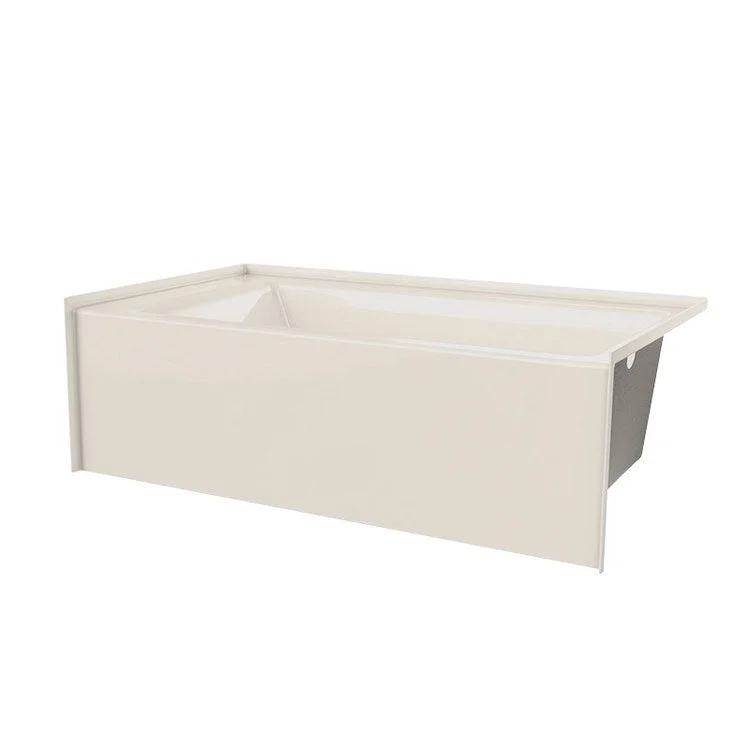 Soaking Tub Alcove Left Drain Almond Rectangle 52 Gallons 60 x 32 x 18 Inch