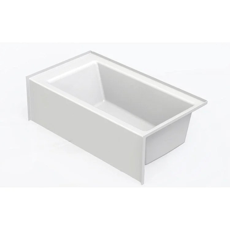 Soaking Tub Alcove Left Drain White Rectangle 52 Gallons 60 x 32 x 18 Inch