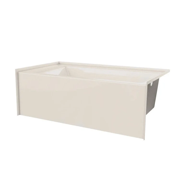 Soaking Tub Alcove Left Drain Almond Rectangle 52 Gallons 60 x 32 x 21 Inch