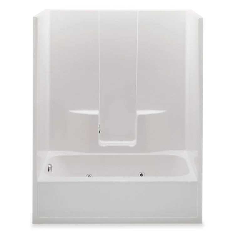 Tub and Shower Module Soaker Left Drain White 3 Shelves 40 Gallons 60 x 34-1/2 x 76-1/2 Inch