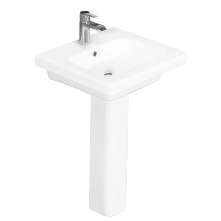 Pedestal Lavatory Resort 550 Centerset White Rectangular