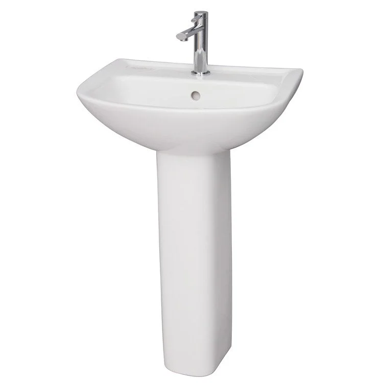 Pedestal Lavatory Lara 510 White Rectangular