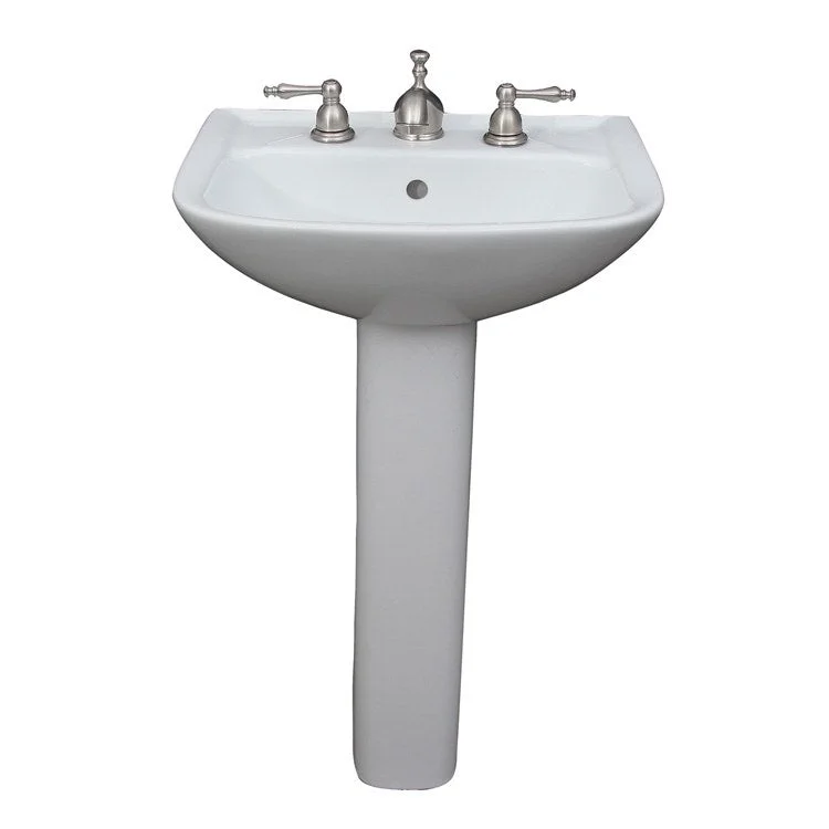 Pedestal Lavatory Lara 510 Widespread White Rectangular