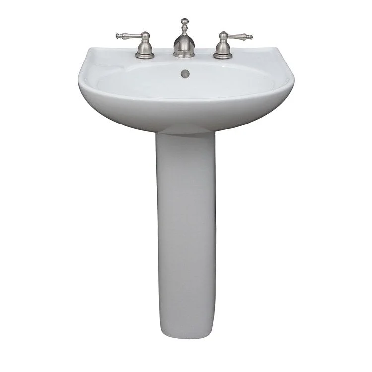 Pedestal Lavatory Cynthia 520 Widespread White Round