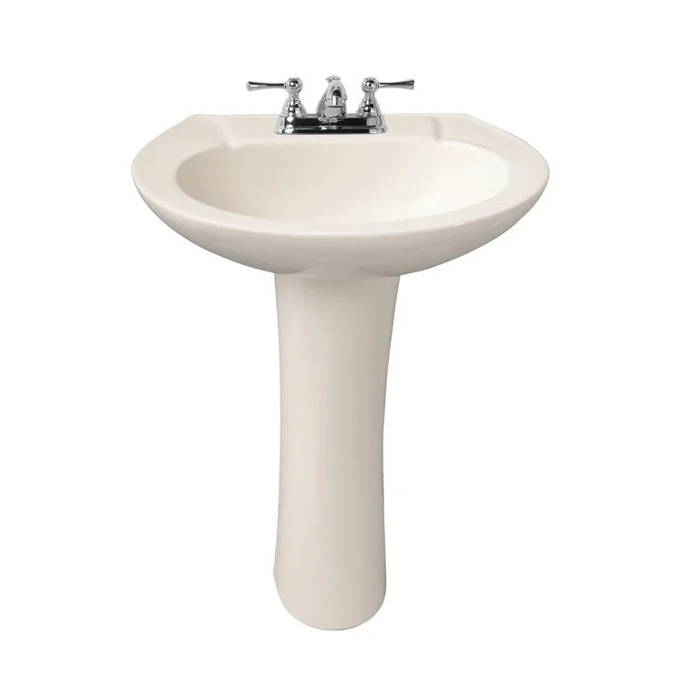 Pedestal Lavatory Hampshire 575 Centerset Bisque Oval