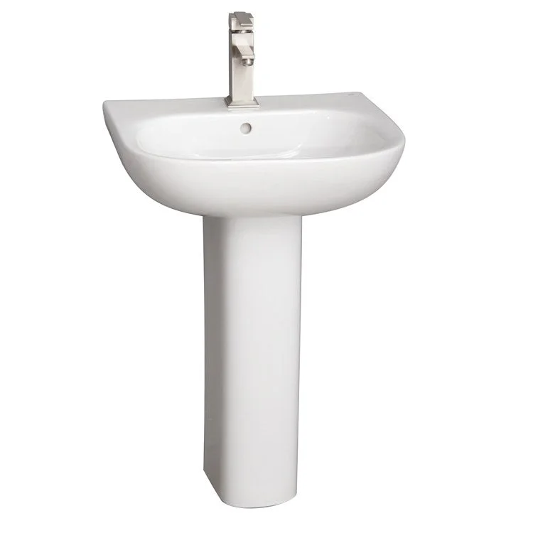 Pedestal Lavatory Tonique 550 White Rectangular