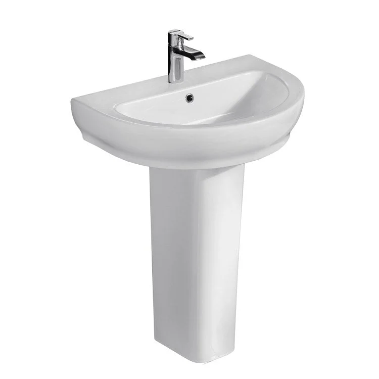 Pedestal Lavatory Harmony 650 White Round