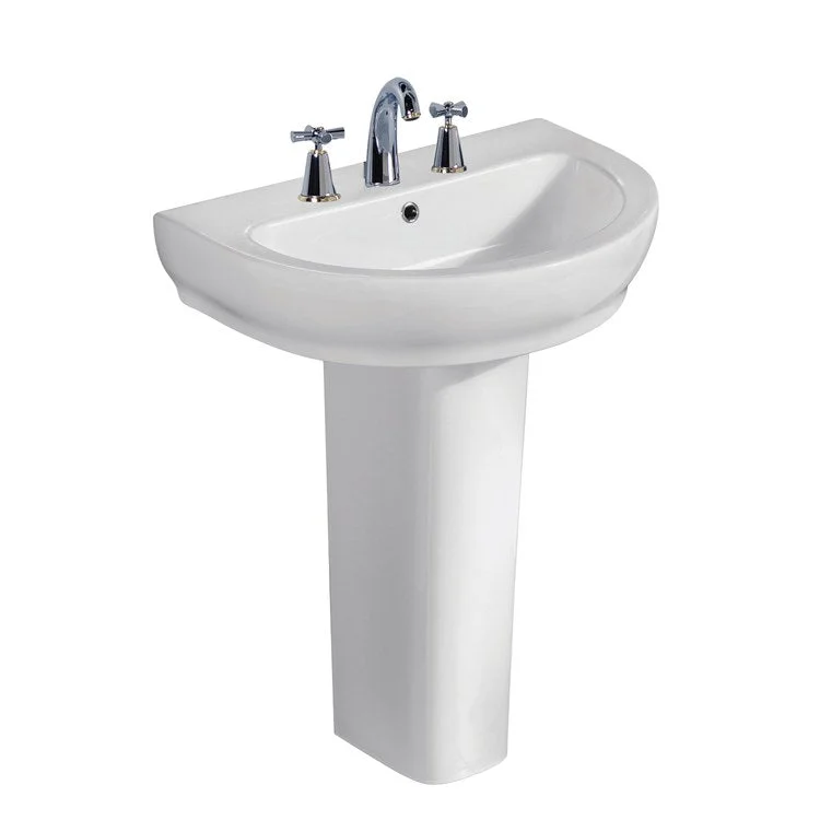 Pedestal Lavatory Harmony 800 Widespread White Round