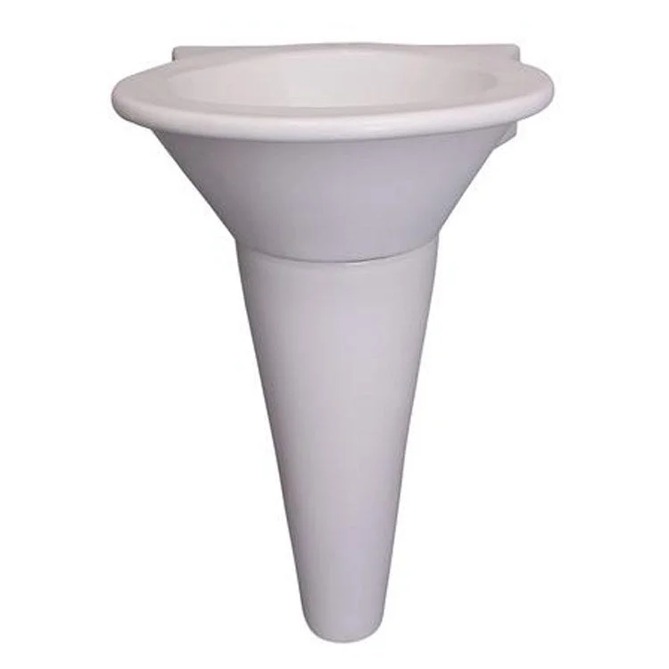 Pedestal Lavatory Levine White Center Round