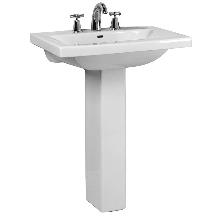 Pedestal Lavatory Mistral 650 Widespread White Rectangular