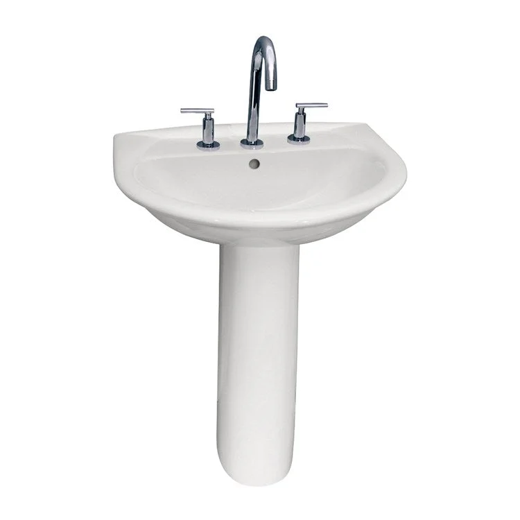 Pedestal Lavatory Karla 505 Widespread White Round