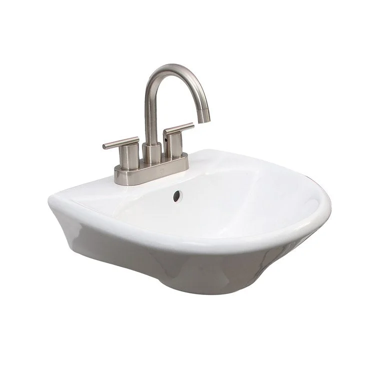 Pedestal Lavatory Gair Centerset White Round