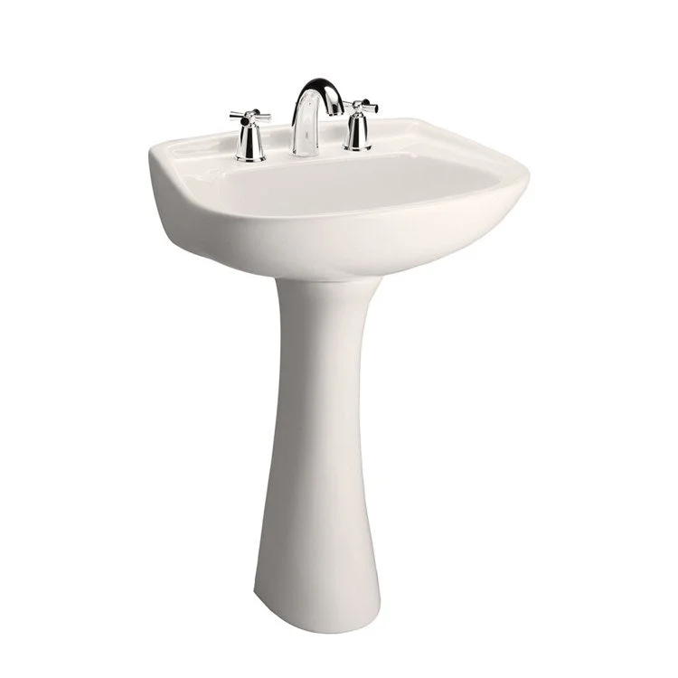 Pedestal Lavatory Hartford Widespread Bisque Rectangular