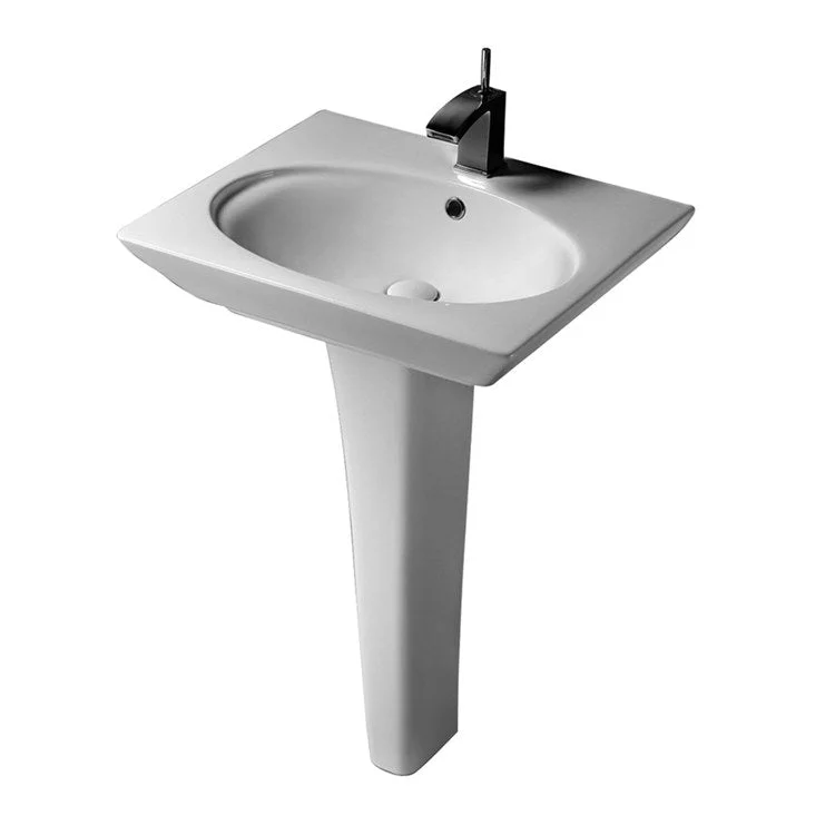 Pedestal Lavatory Opulence White Oval