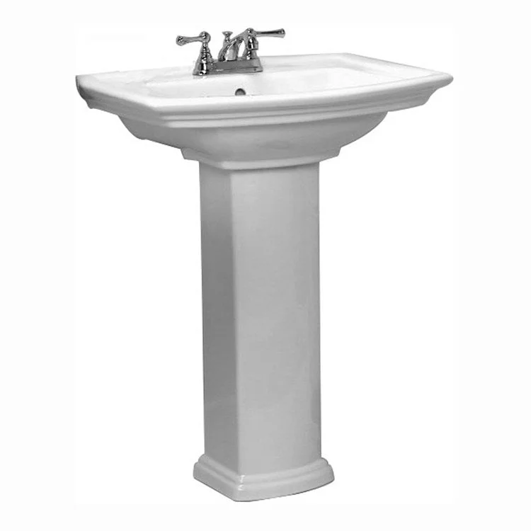 Pedestal Lavatory Washington 550 Centerset White Rectangular