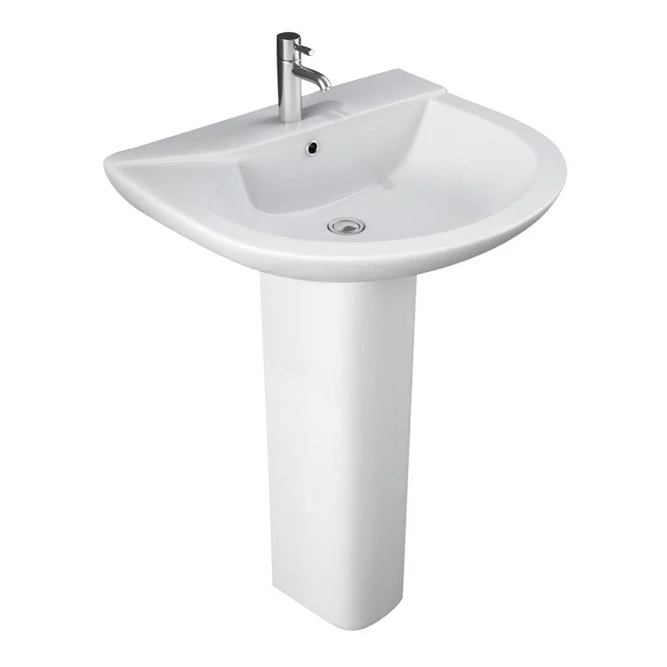 Pedestal Lavatory Anabel 555 White Center Round