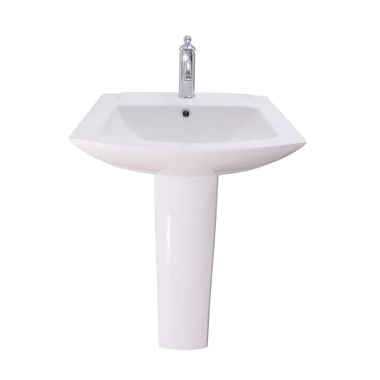 Pedestal Lavatory Burke White Center Rectangular