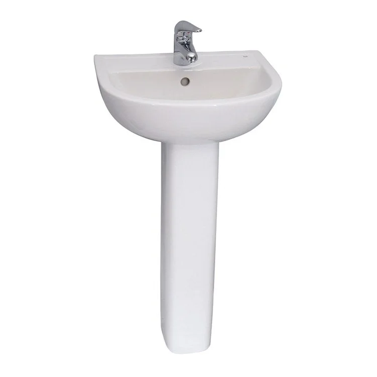 Pedestal Lavatory Compact 450 White Round