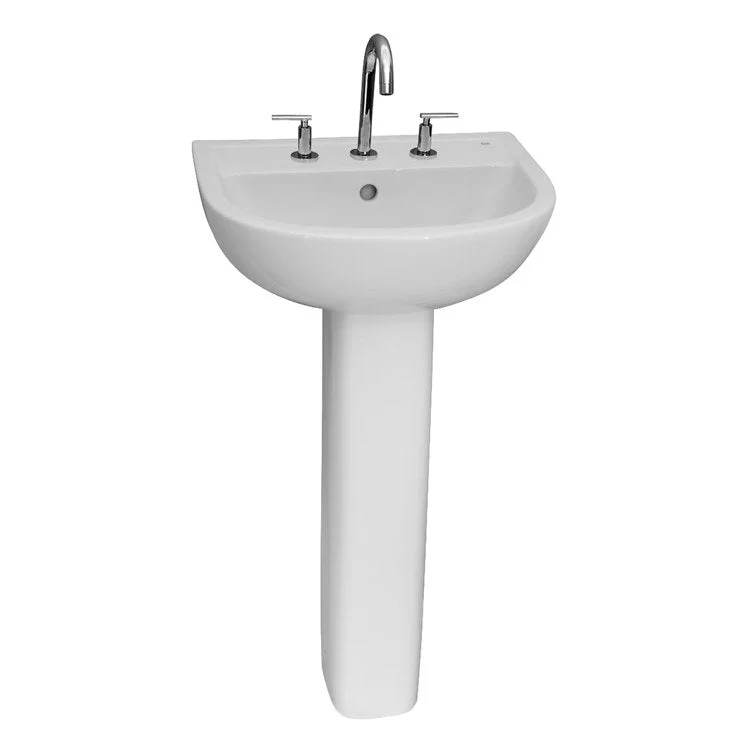 Pedestal Lavatory Compact 545 Widespread White Round