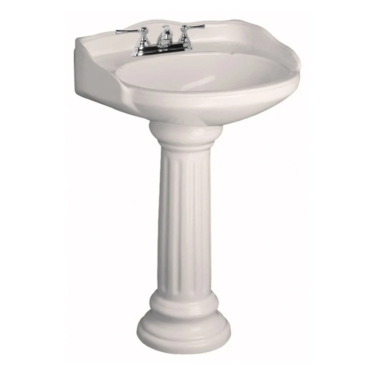 Pedestal Lavatory Vicki Centerset Bisque Round